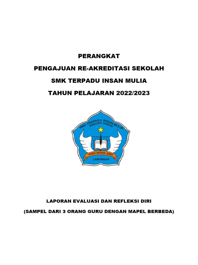 Laporan Evaluasi Diri Guru SMK 2022 | PDF | Karier & Perkembangan ...