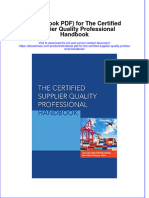 Etextbook PDF For The Certified Supplier Quality Professional Handbook