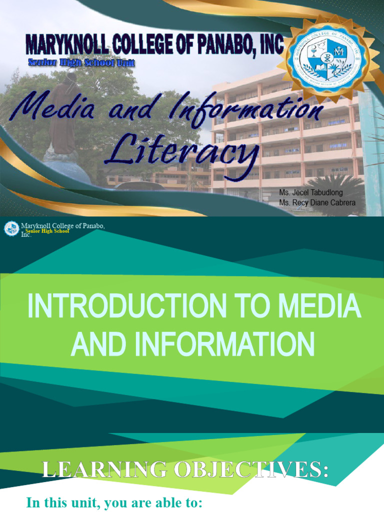 Mil1 Introduction To Media And Information Literacy Pdf