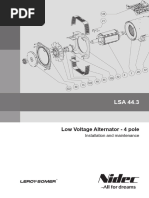 Low Voltage Alternator - 4 Pole: Installation and Maintenance