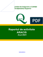 Raport de Activitate ARACIS - Anul 2021
