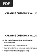 Creating Customer Value