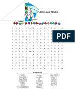 Acids and Alkali Wordsearch