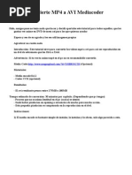 Download Tutorial Convierte MP4 a AVI Media Coder by imusak624 SN69907616 doc pdf