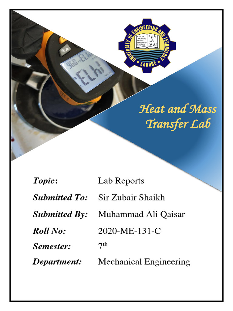 ME Heat Transfer Lab Reports | PDF | Technology & Engineering