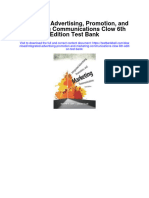 Instant Download Integrated Advertising Promotion and Marketing Communications Clow 6th Edition Test Bank PDF Scribd