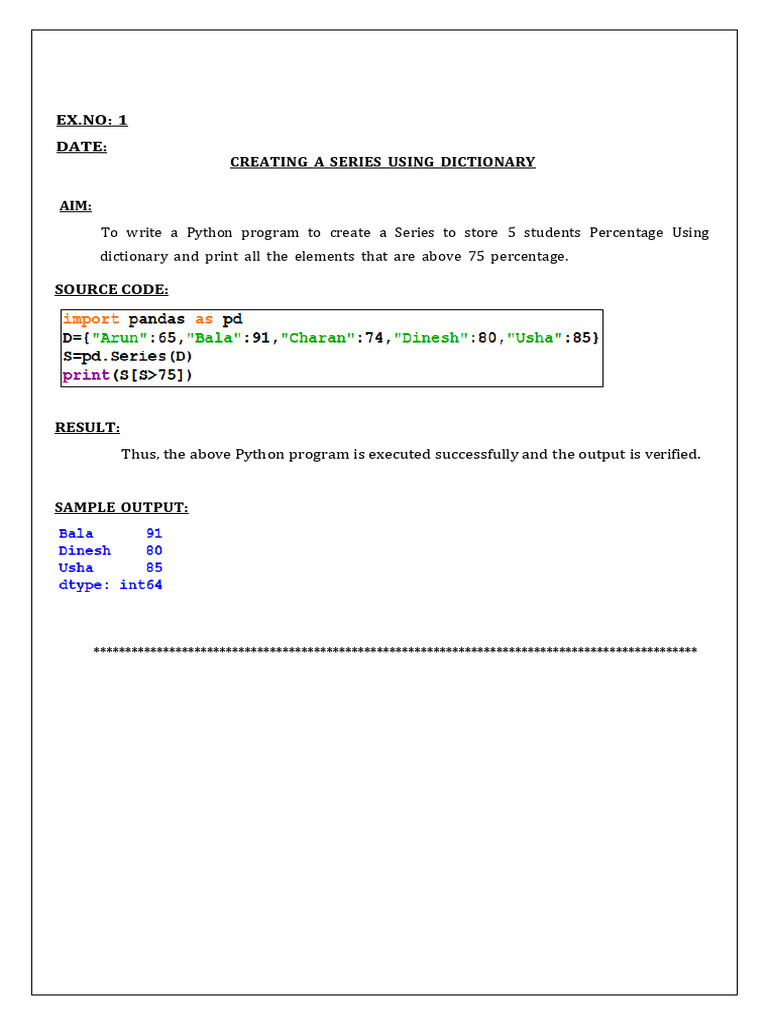 Python Series and DataFrame Operations | PDF | Data | Software Engineering