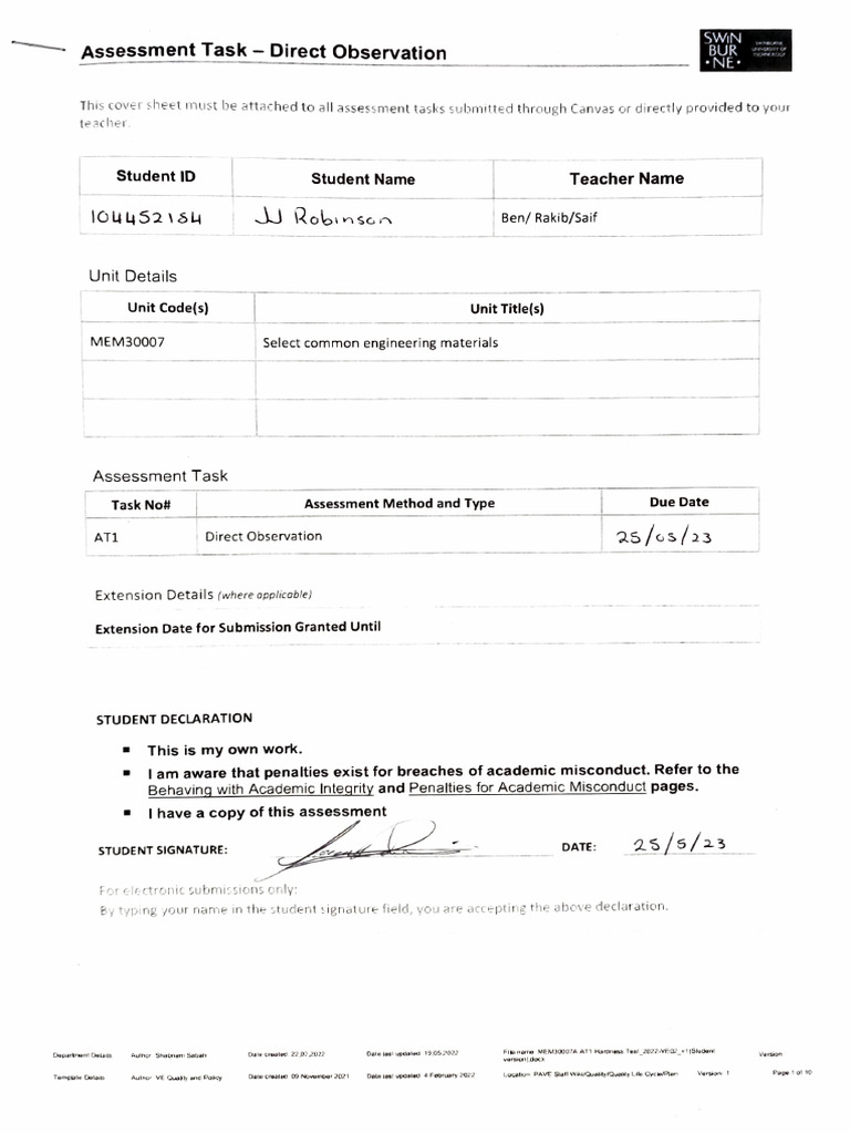 Engineering Assessment Guide | PDF