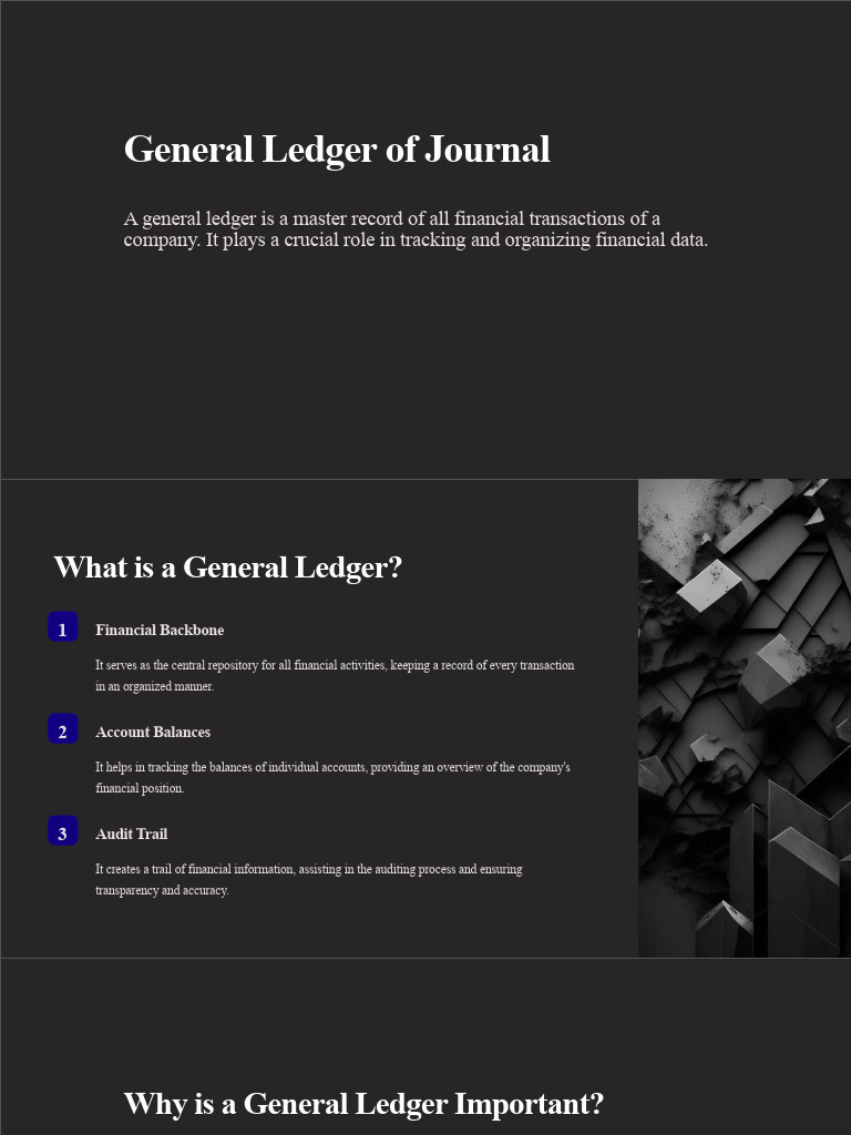 General Ledger Of Journal Pdf Debits And Credits Financial Statement