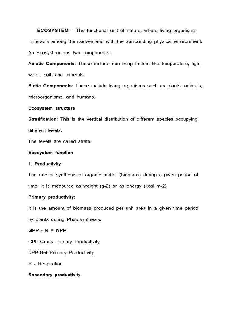 Ecosystem Pdf Food Web Ecosystem