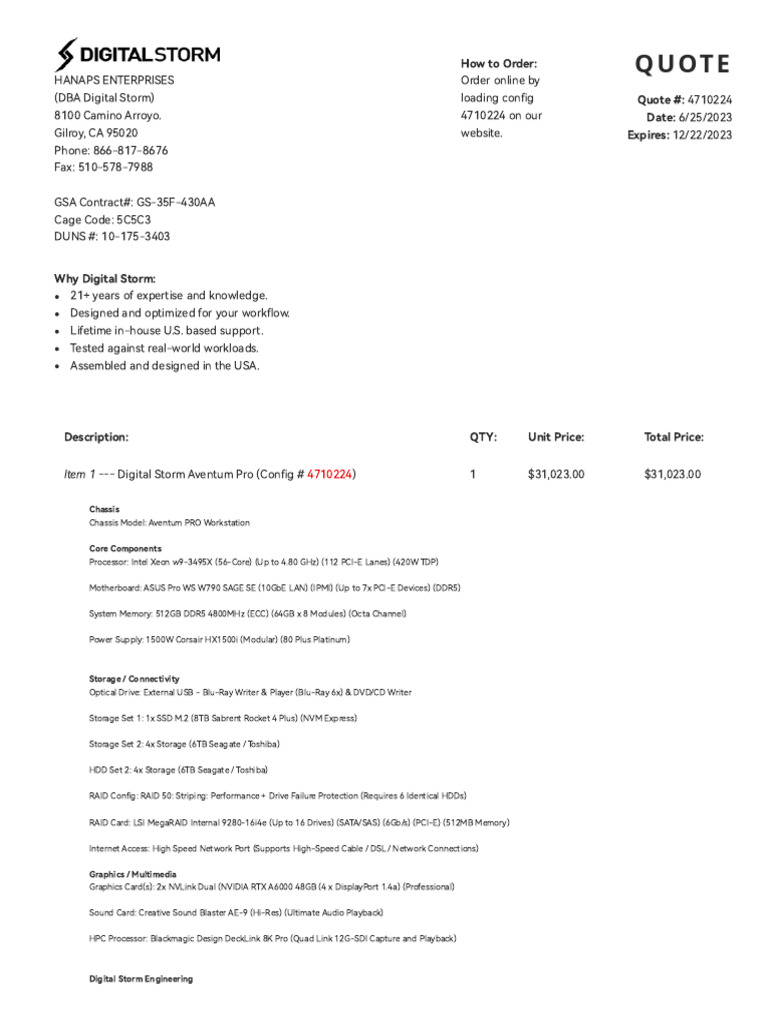 Aventum Pro Digital Storm Configurator Download Free PDF Solid