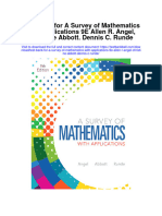 Instant Download Test Bank For A Survey of Mathematics With Applications 9e Allen R Angel Christine Abbott Dennis C Runde PDF Scribd