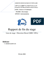 Rapport de Fin Du Stage