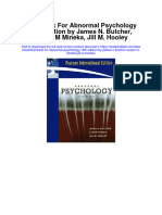Instant Download Test Bank For Abnormal Psychology 14th Edition by James N Butcher Susan M Mineka Jill M Hooley PDF Scribd