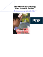 Instant Download Test Bank For Abnormal Psychology 15th Edition James N Butcher PDF Scribd