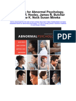 Instant Download Test Bank For Abnormal Psychology 17 e Jill M Hooley James N Butcher Matthew K Nock Susan Mineka PDF Scribd