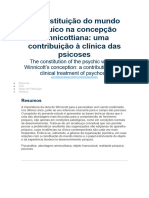 A Constituição Do Mundo Psíquico Na Concepção Winnicottiana