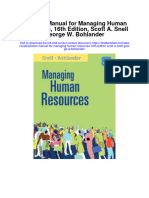 Instant Download Solution Manual For Managing Human Resources 16th Edition Scott A Snell George W Bohlander PDF Scribd