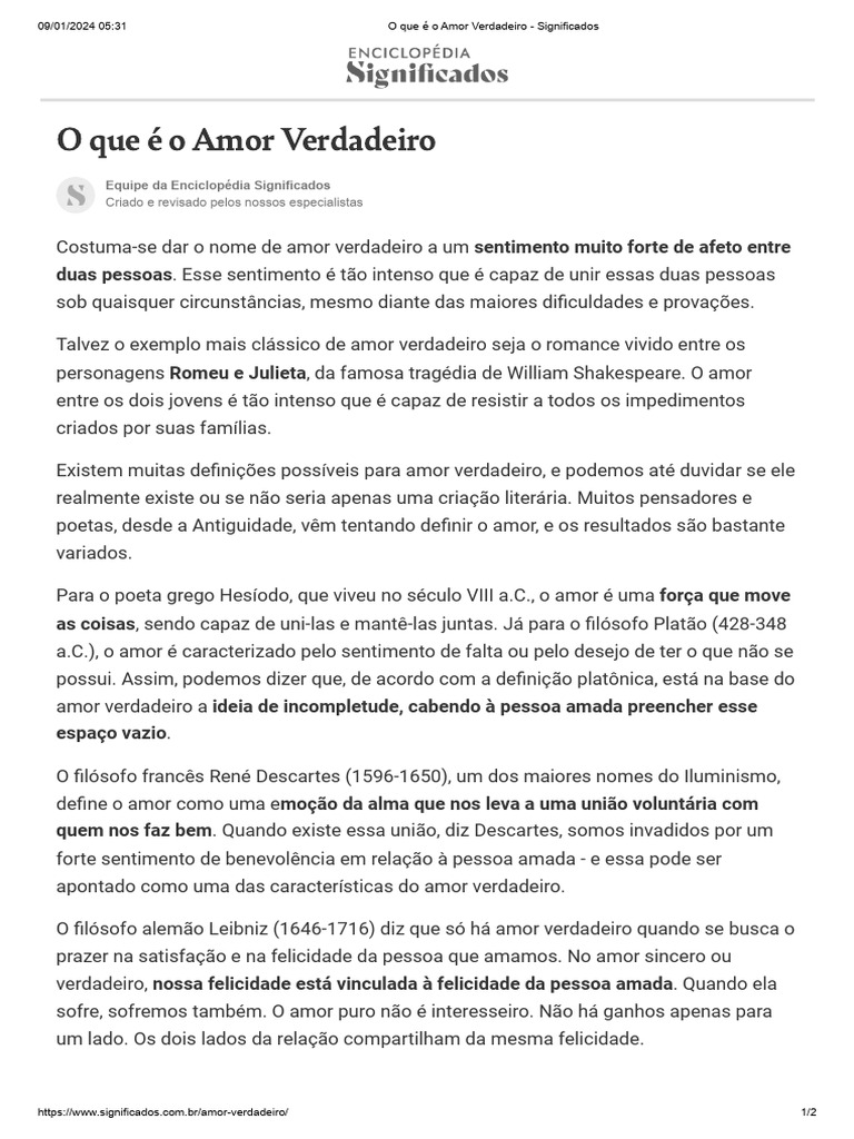 O Que é O Amor Verdadeiro Significados Pdf Amor Felicidade