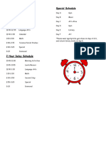 Teta Schedule