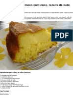 Bolo de Milho Cremoso Com Coco, Receita de Bolo Simples e Fácil