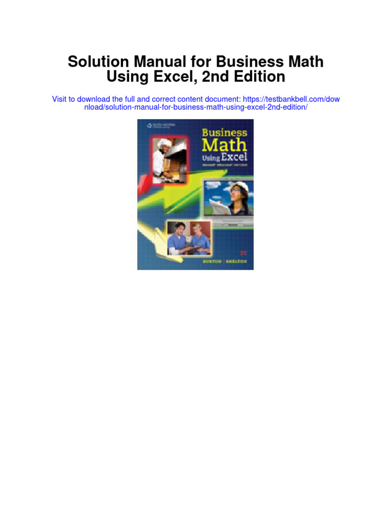 Instant Download Solution Manual For Business Math Using Excel 2nd ...