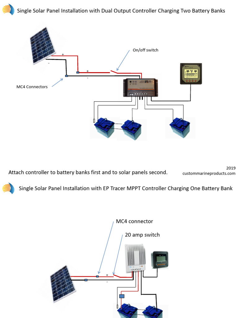 Wiring Diagrams 1-2019 (1) | PDF | Solar Panel | Series And Parallel