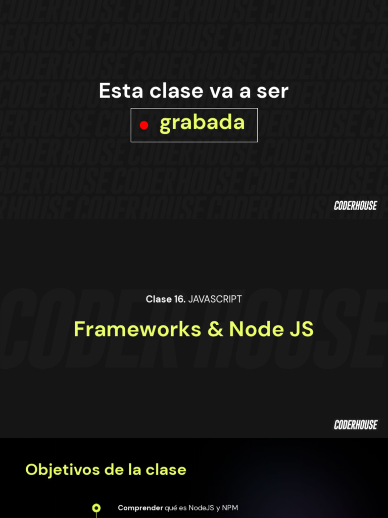 Clase 16 - Frameworks - NodeJS | PDF | Script Java | Modelo – Vista ...