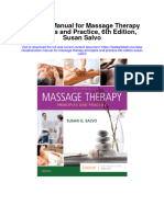 Instant Download Solution Manual For Massage Therapy Principles and Practice 6th Edition Susan Salvo PDF Scribd