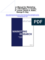 Instant Download Solution Manual For Marketing Research 13th Edition V Kumar Robert P Leone David A Aaker George S Day PDF Scribd