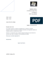 Carta Agendas Envíio Catálogo