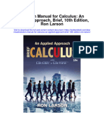 Instant Download Solution Manual For Calculus An Applied Approach Brief 10th Edition Ron Larson PDF Scribd
