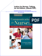 Instant Download Communication For Nurses Talking With Patients 3rd Edition Ebook PDF PDF FREE