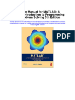 Instant Download Solution Manual For Matlab A Practical Introduction To Programming and Problem Solving 5th Edition PDF Scribd