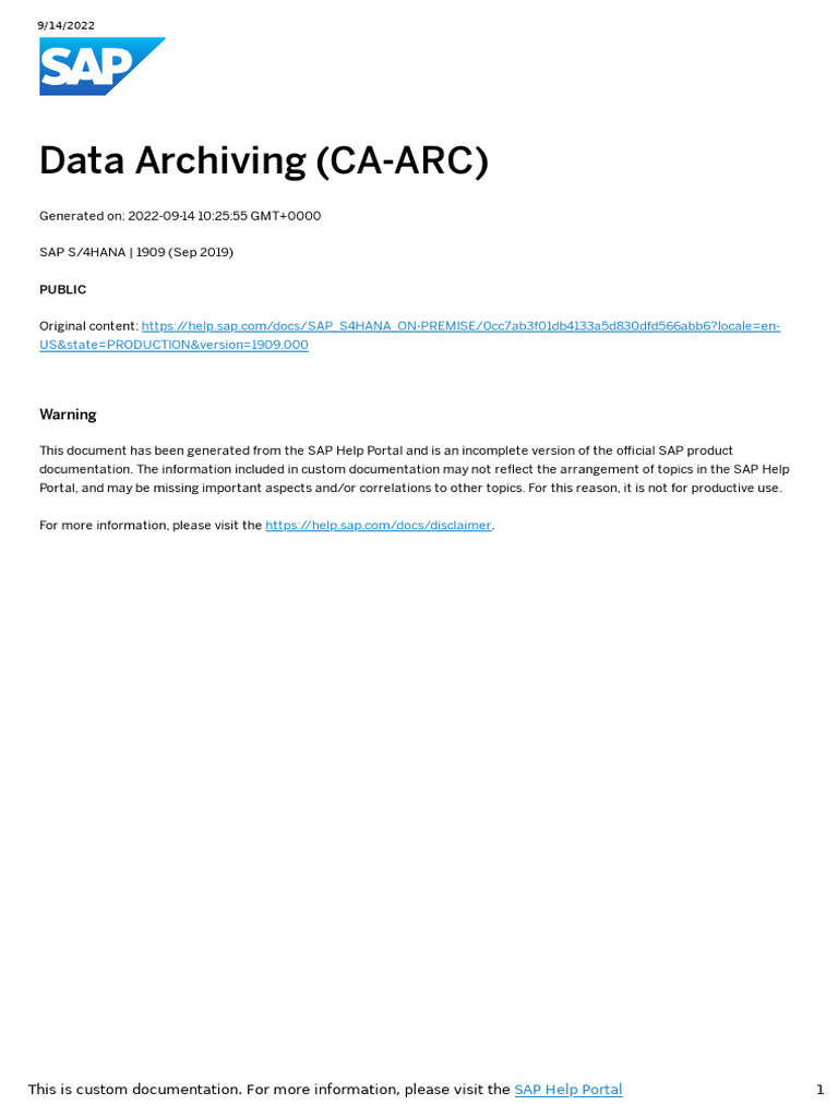 Data Archiving in Enterprise Controlling (EC) | PDF | Databases ...