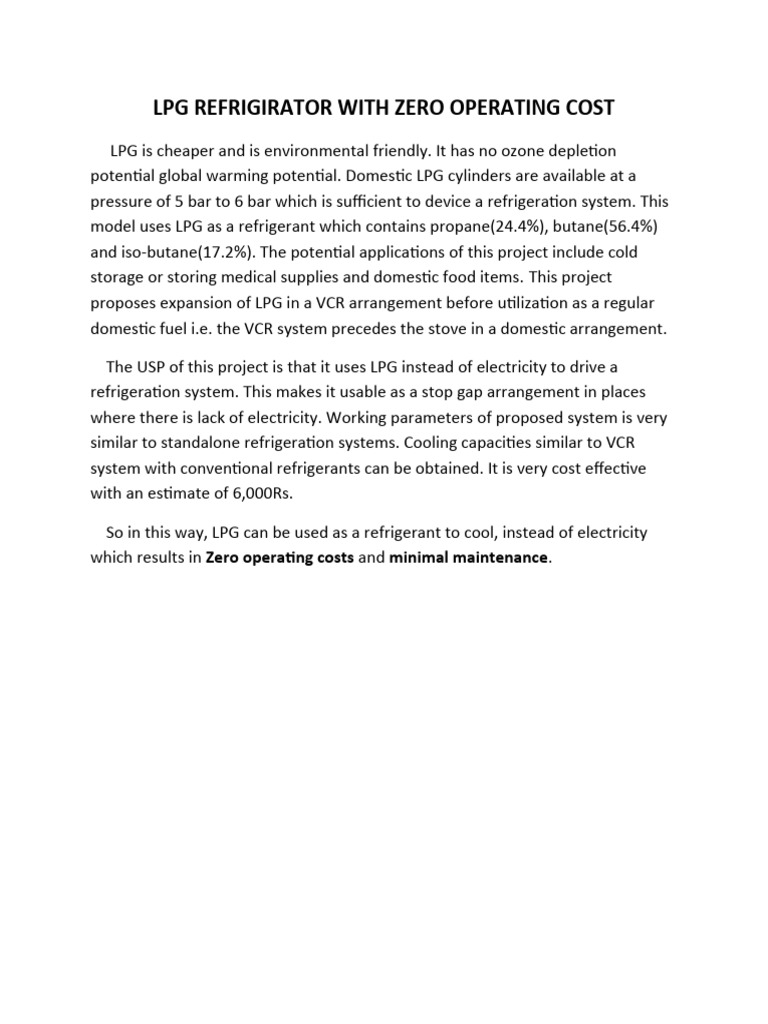 LPG Refrigeration Description PDF
