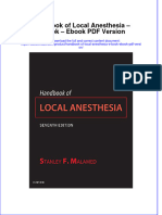 Instant Download Handbook of Local Anesthesia e Book Ebook PDF Version PDF FREE