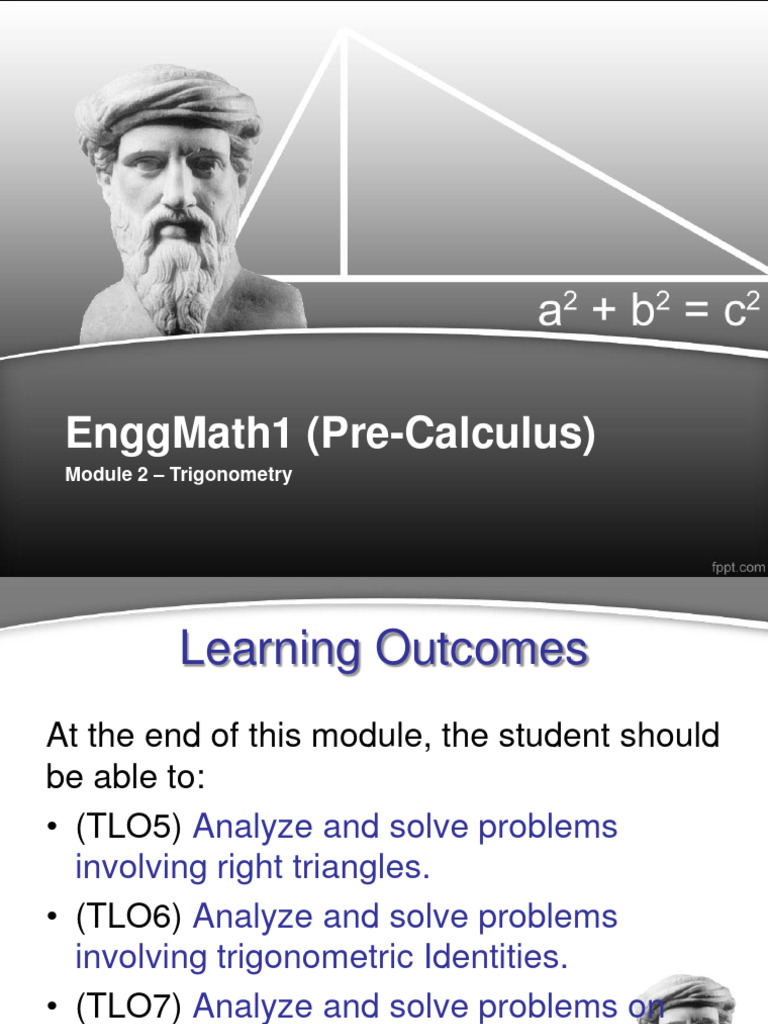 EnggMath1 Module 2 - Trigonometry Slides Draft As of 08312020 | PDF ...
