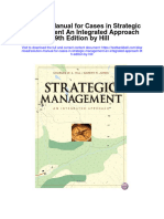 Instant Download Solution Manual For Cases in Strategic Management An Integrated Approach 9th Edition by Hill PDF Scribd