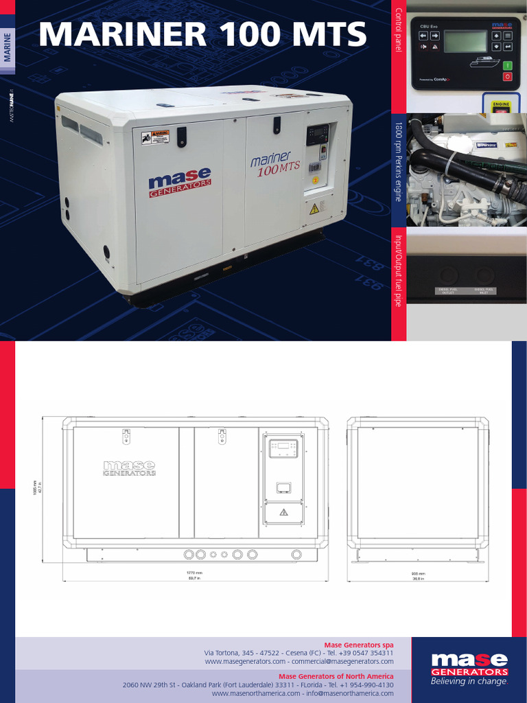 Mariner 100 Mts Eng Pdf Electric Generator Alternating Current