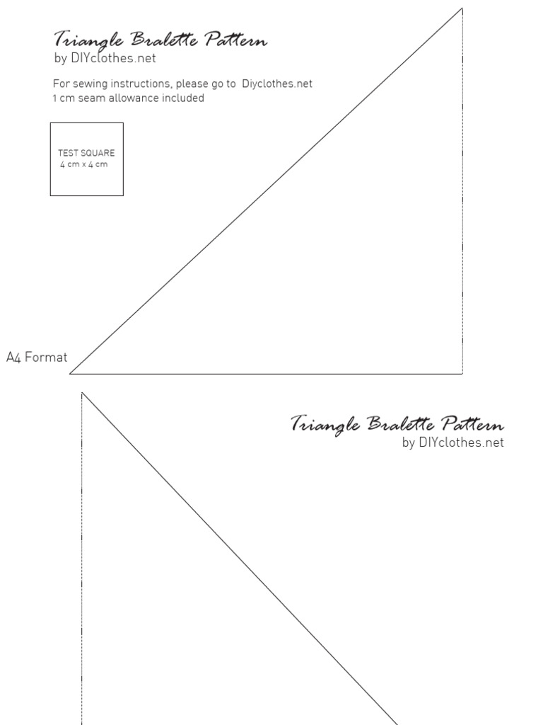Free Triangle Bralette Pattern PDF | PDF
