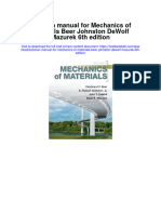 Instant Download Solution Manual For Mechanics of Materials Beer Johnston Dewolf Mazurek 6th Edition PDF Scribd