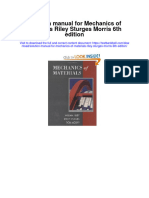Instant Download Solution Manual For Mechanics of Materials Riley Sturges Morris 6th Edition PDF Scribd