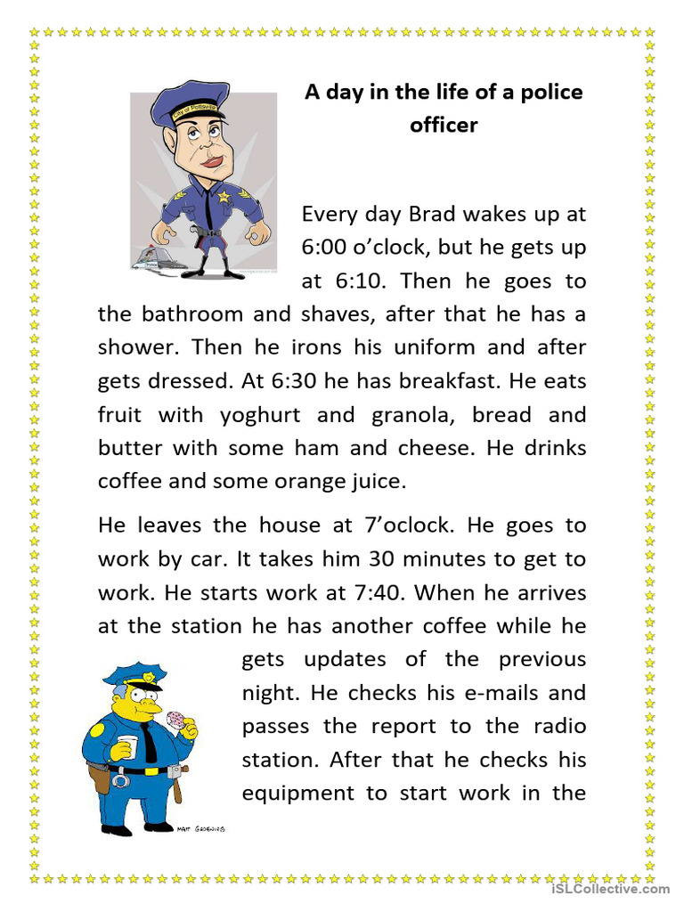 A Day in the Life of a Police Officer | PDF