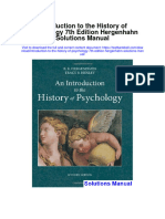 Instant Download Introduction To The History of Psychology 7th Edition Hergenhahn Solutions Manual PDF Scribd