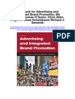 Test Bank For Advertising and Integrated Brand Promotion, 8th Edition, Thomas O'Guinn, Chris Allen, Angeline Close Scheinbaum Richard J. Semenik