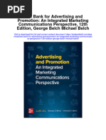 Test Bank For Advertising and Promotion: An Integrated Marketing Communications Perspective, 12th Edition, George Belch Michael Belch