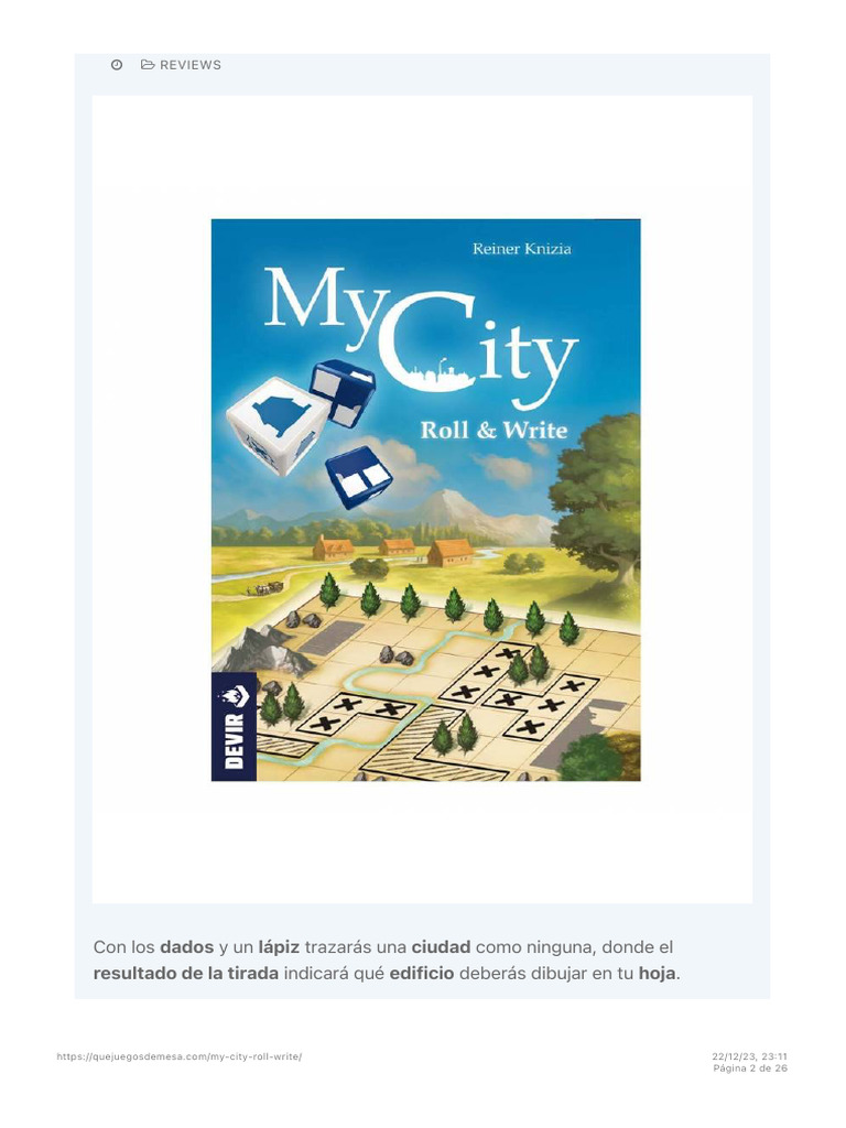 Jeu KOSMOS My City Roll & Write – Jeu De Société Familial Avec Cubes, Neuf, Fabriqué En Allemagne