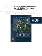 Instant Download Leadership Enhancing The Lessons of Experience 8th Edition Test Bank Richard Hughes PDF Scribd