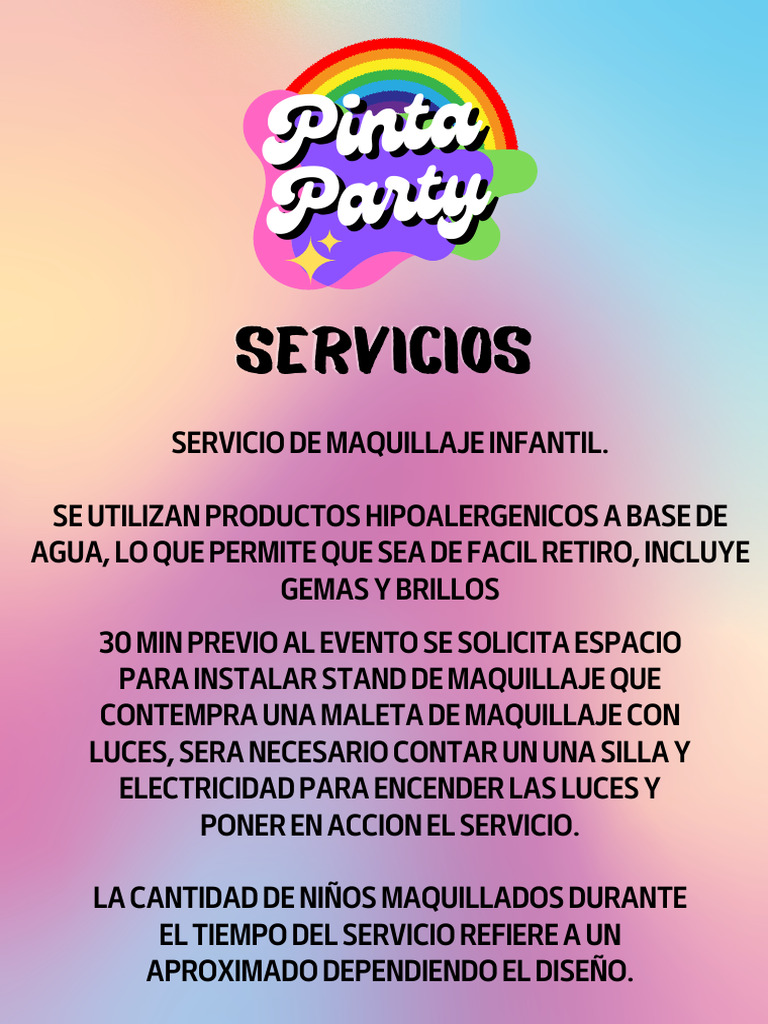 Catalogo Pinta Party Eventos PDF